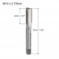 Uxcell Metric Machine Tap M10 X 0 75mm H2 High Speed Steel 3 Straight Flutes Screw Tapping Threading Machinist Repair Diy Tool