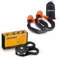 Bunker Indust 2pcs Synthetic Soft Shackle Rope 1 2 Inch X 24 10 Ton Snatch Block Winch Pulley 