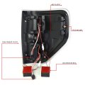 Full Led Tail Light Brake Lamps Compatible With Ford F150 94-14 Driver And Passenger Side Chrome Housing Clear Lens