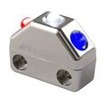 Maxxima Lcl-3rwb Patriot Red White And Blue 3 Led Chrome Micro Interior Courtesy Lights 
