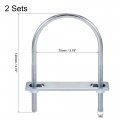 Uxcell Round U-bolts 2 Sets2 76 70mm Inner Width 120mm Length Steel M6 With Nut Plate Washer