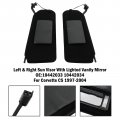 Topteng Sun Visor Vanity Mirror C5 Black Sunvisors Shaded Fit For Corvette 8 Cyl 5 7l 1997-2004