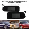 Topteng Sun Visor Vanity Mirror C5 Black Sunvisors Shaded Fit For Corvette 8 Cyl 5 7l 1997-2004