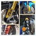 Yhtg Motorcycle Accessories Front Fender Anti-fall Slider Protective Cover Suitable For Ducati 1098 1098s 1098r Color Gray 