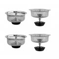 4 Pack Kitchen Sink Strainer Stopper Stainless Steel Drain Basket Waste Plug 