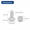 Uxcell M6x16mm Phillips Hex Head Flange Bolts 10pcs 304 Stainless Steelagon Hex Machine Screws