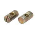 Uxcell 20pcs M6x20mm Barrel Bolt Cross Dowel Slotted Furniture Nut For Beds Chairs