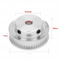 Uxcell Aluminum 50 Teeth 6mm Bore 2 032mm Pitch Timing Belt Pulley For