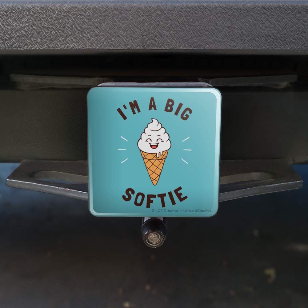 Graphics More I M A Big Softie Soft Serve Ice Cream Cone Funny Humor Tow Trailer Hitch Cover Plug Insert