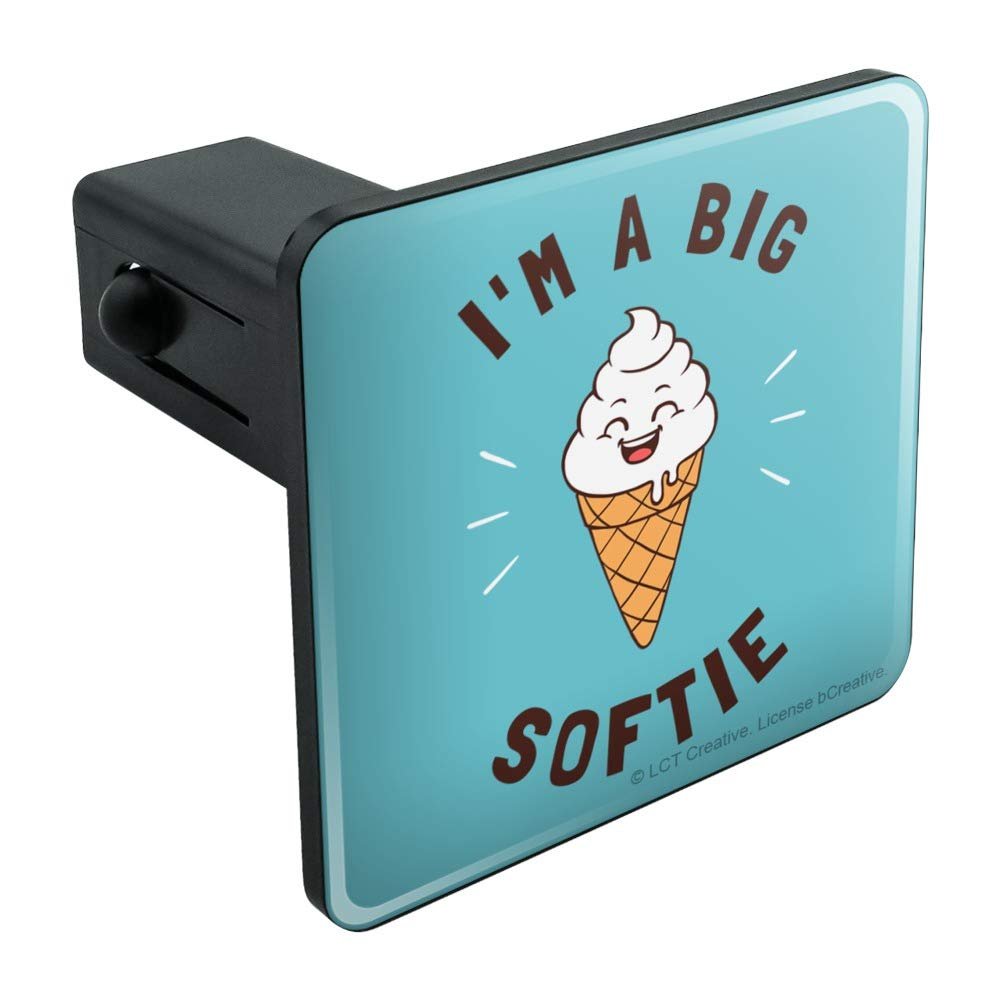 Graphics More I M A Big Softie Soft Serve Ice Cream Cone Funny Humor Tow Trailer Hitch Cover Plug Insert