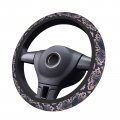 Delerain Snake Skin Steering Wheel Covers Anti Slip Elasticity Car Accessories Protector Universal 15 Inch For Women Man
