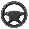 Delerain Snake Skin Steering Wheel Covers Anti Slip Elasticity Car Accessories Protector Universal 15 Inch For Women Man