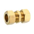 1pcs Brass Compression Tube Fitting 15 88mm Od Connector Npt Thread Union Connectors Sleeves Ferrules Straight Coupling Adapter 