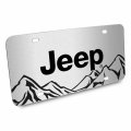 Ipick Image Made For Jeep Rock Mountain Graphic Brush Special Aluminum Metal License Plate