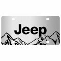 Ipick Image Made For Jeep Rock Mountain Graphic Brush Special Aluminum Metal License Plate