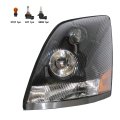 Niuparts Headlight Lamp Black Driver Side Fit Volvo Vnl Vn Vnm Trucks