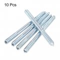 Uxcell M6x18mm Hanger Bolts Double Head Dowel Screw For Wood Furniture 10pcs