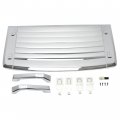 Kuafu Hood Vent Compatible With 2006-2010 Hummer H3 H3t Louver Deck W Handles Silver Air Grille Chrome Moulding Trim