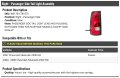 Right Passenger Side Tail Light Assembly With Dark Trim Compatible 2004-2007 Chevy Silverado 2500 Hd Fleetside