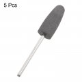 Uxcell 5 Pcs Silicone Rubber Grinding Buffing Wheels 120 Grits 10mm Dia Cone Shape Polishing Head For Electric Rotary Tool