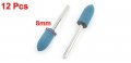 Uxcell Rubber Polishing Mounted Point 3mm X 8mm 20mm 12 Pcs Blue