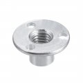 Uxcell M8x22x2mm Brad Hole Tee Nut Carbon Steel T-nuts Furniture Hardware Flange Insert Female Thread 10pcs