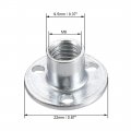 Uxcell M8x22x2mm Brad Hole Tee Nut Carbon Steel T-nuts Furniture Hardware Flange Insert Female Thread 10pcs