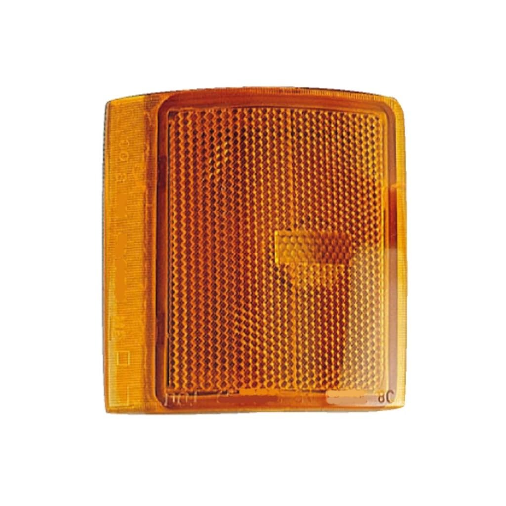 Front Passenger Side Lower Marker Light For Gmc C2500 C3500 Yukon 1994 To 2000 Amber Lens Plastic Housing Replacement