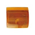 Front Passenger Side Lower Marker Light For Gmc C2500 C3500 Yukon 1994 To 2000 Amber Lens Plastic Housing Replacement