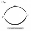 Uxcell 250mm Rigid Pipe Strap Clamps Carbon Steel Bracket Tube Clip M10 Nut Size For Water 2 Pcs