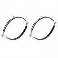Uxcell 250mm Rigid Pipe Strap Clamps Carbon Steel Bracket Tube Clip M10 Nut Size For Water 2 Pcs
