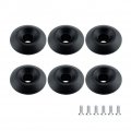 Zcargel 6 Pieces Plastic Deck Line Guides Kayak Canoe Outfitting Nylon Round Shape Rope Boat Rowing Dinghy Rigging Accessory