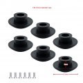 Zcargel 6 Pieces Plastic Deck Line Guides Kayak Canoe Outfitting Nylon Round Shape Rope Boat Rowing Dinghy Rigging Accessory