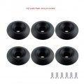 Zcargel 6 Pieces Plastic Deck Line Guides Kayak Canoe Outfitting Nylon Round Shape Rope Boat Rowing Dinghy Rigging Accessory