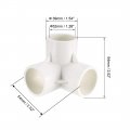 Uxcell 3 Way Elbow Pvc Pipe Fitting Furniture Grade 32mm Size Tee Corner Fittings White