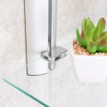 Dan B Ha83163 Bathroom Shelving Unit A Decorative Wall-mount 3-tier Adjustable Glass Shelves On Aluminum Bars A Shelf Wall 
