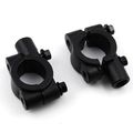 2x Jdm Style Black 7 8 10mm Thread For Anodized Billet Aluminum Custom Handle Bar Mirror Mount Holder Clamp Adaptor Fit