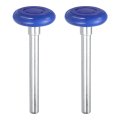 2pcs 1 8 Nylon Garage Door Rollers For 2 Track 4 Long Stem Quiet Wheels With Cover 6200zz Precision Bearing Blue 
