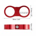 X Autohaux 3pcs Aluminum Alloy An12 Car Hose Separator Clamp Fuel Line Connector For Oil Red