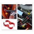 X Autohaux 3pcs Aluminum Alloy An12 Car Hose Separator Clamp Fuel Line Connector For Oil Red