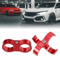 X Autohaux 3pcs Aluminum Alloy An12 Car Hose Separator Clamp Fuel Line Connector For Oil Red