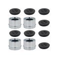 4pcs 1 98 Trailer Hub Bearing Dust Caps With Extra 4 Rubber Plugs Grease Cover Fit For Most 2000 To 3500 Pound Axles Dexter 