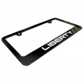 Ipick Image Made For Jeep Liberty Green Stripe Black Metal License Plate Frame