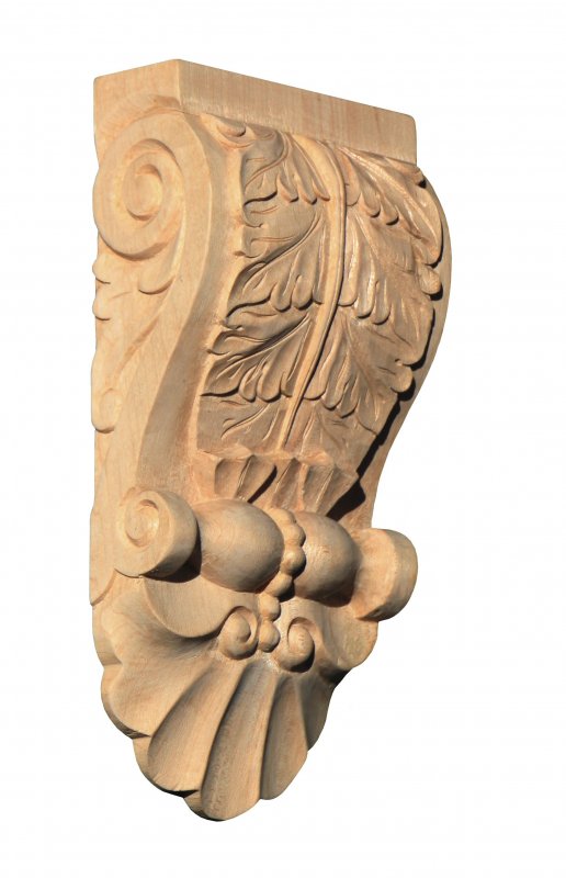 Mw378 Hand Carved Acanthus Corbel In Hard Maple 3-3 4 W X 2 D 8
