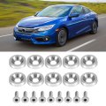 Car License Plate Frame Screws M6 Stainless Steel And Aluminum Decorative Bolts Silver 10-piece Set For Front Rear Bumper