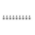 Car License Plate Frame Screws M6 Stainless Steel And Aluminum Decorative Bolts Silver 10-piece Set For Front Rear Bumper 
