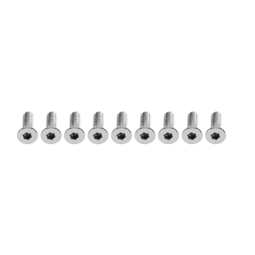 Car License Plate Frame Screws M6 Stainless Steel And Aluminum Decorative Bolts Silver 10-piece Set For Front Rear Bumper