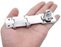 Double Hinge Keyed Hasp Locks 2 Piece Heavy Duty Concealed Safety Latch With Twist Knob Stainless Steel And Zinc Alloy For 