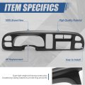 Front Double Din Radio Dash Bezel Kit Compatible With Dodge Ram 1500 2500 3500 1998-2002 Textured Black
