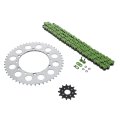 Chain And Sprocket Kit For Kawasaki Kx250 2002 2003 2004 520 114l Green O Ring 13t Front 50t Rear Steel Sprockets
